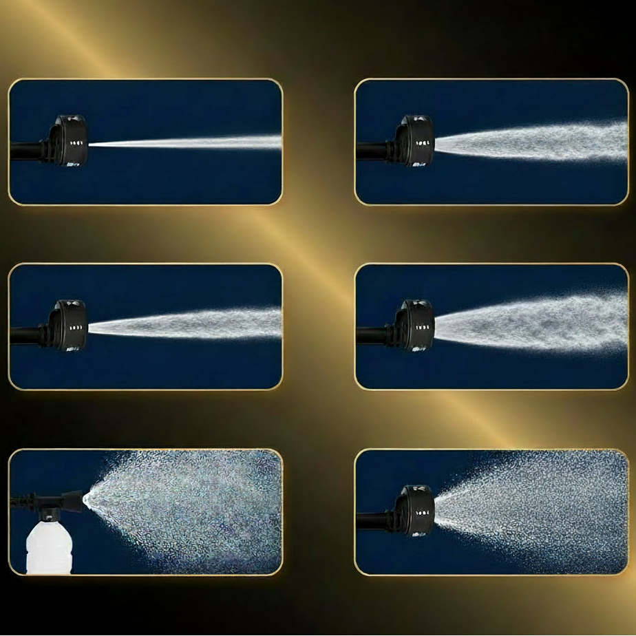 Bezprzewodowa Myjka Ciśnieniowa  200 bar – 6w1, 20000mAh, Wąż 5m | Wysyłka z Polski 🇵🇱
