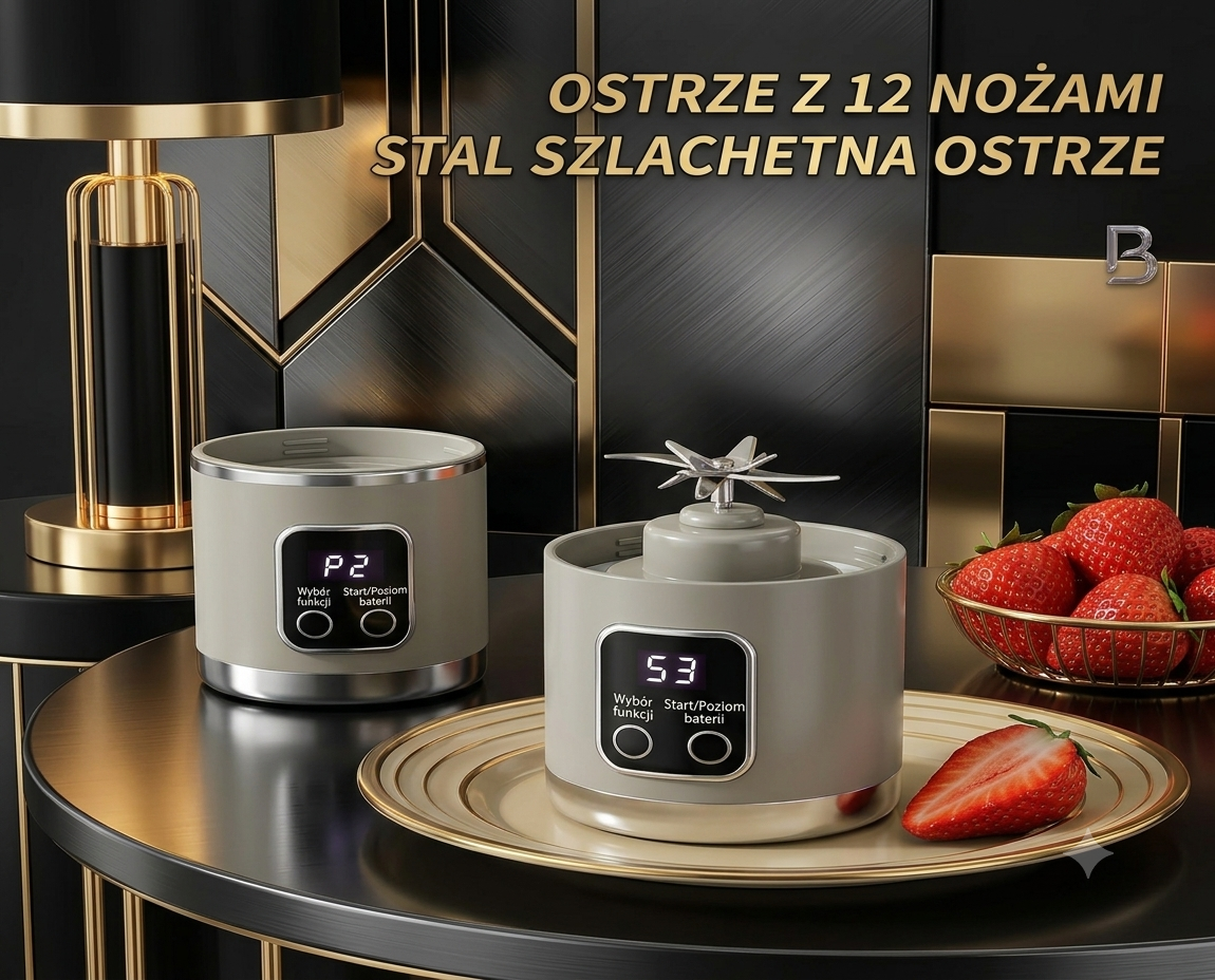 Przenośna Sokowirówka Elektryczna USB BeoSior 450ml – Bezprzewodowa, do Domu i Podróży