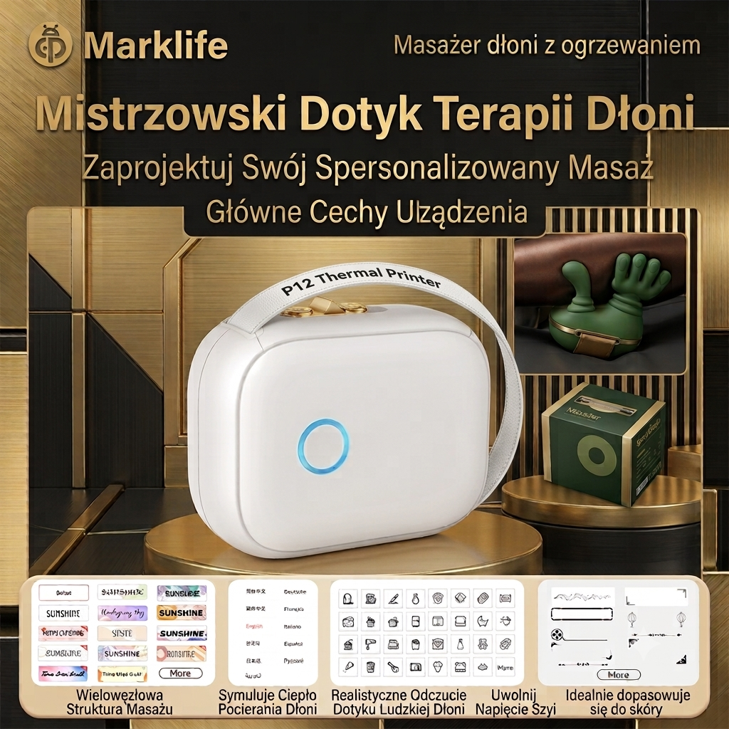 Mini Drukarka Termiczna Bluetooth – Kieszonkowa Drukarka do Notatek, Etykiet i Zdjęć