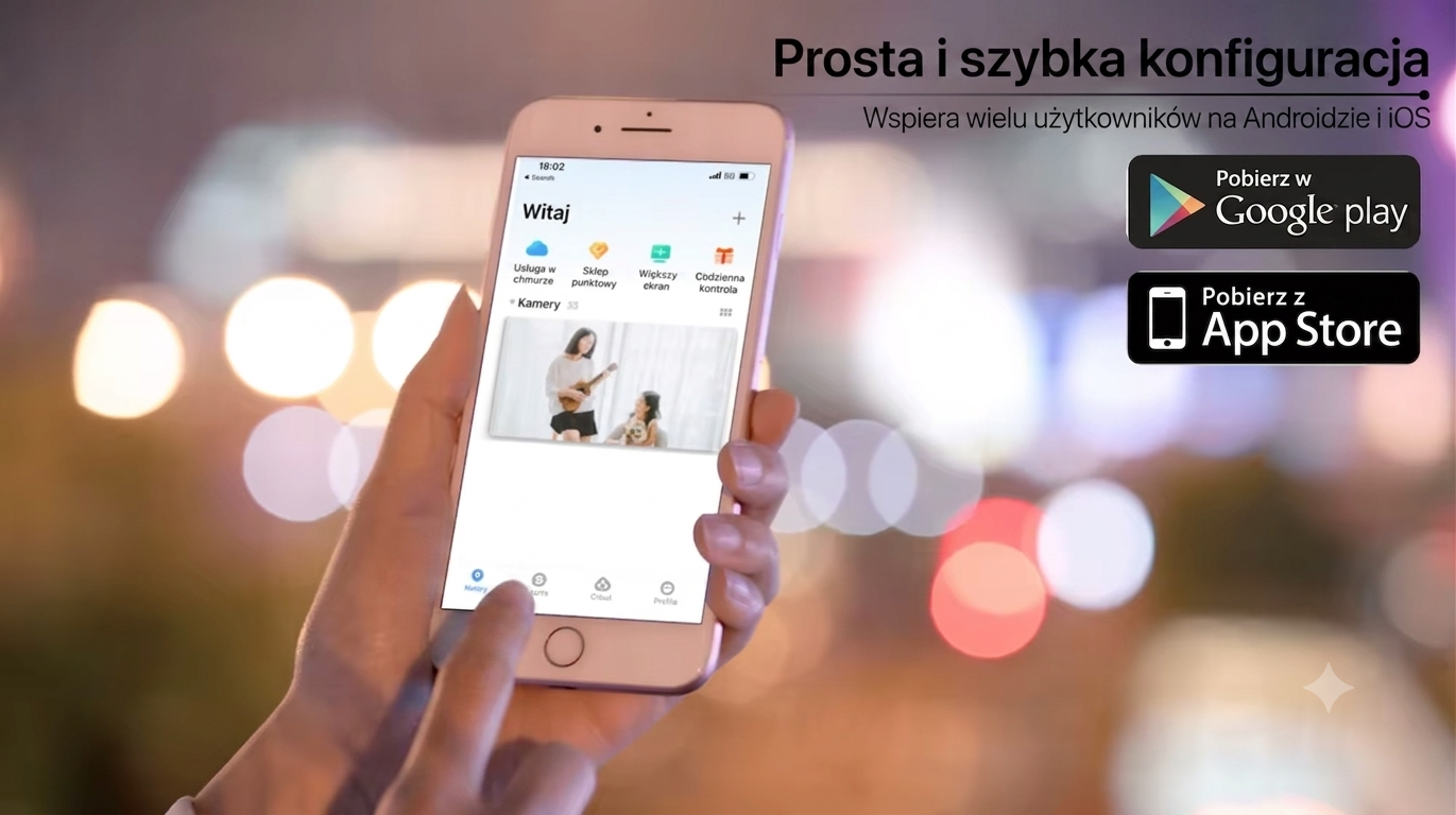 Kamera IP 4K 8MP Dual Lens WiFi PTZ – Inteligentny Monitoring 360° z Automatycznym Śledzeniem