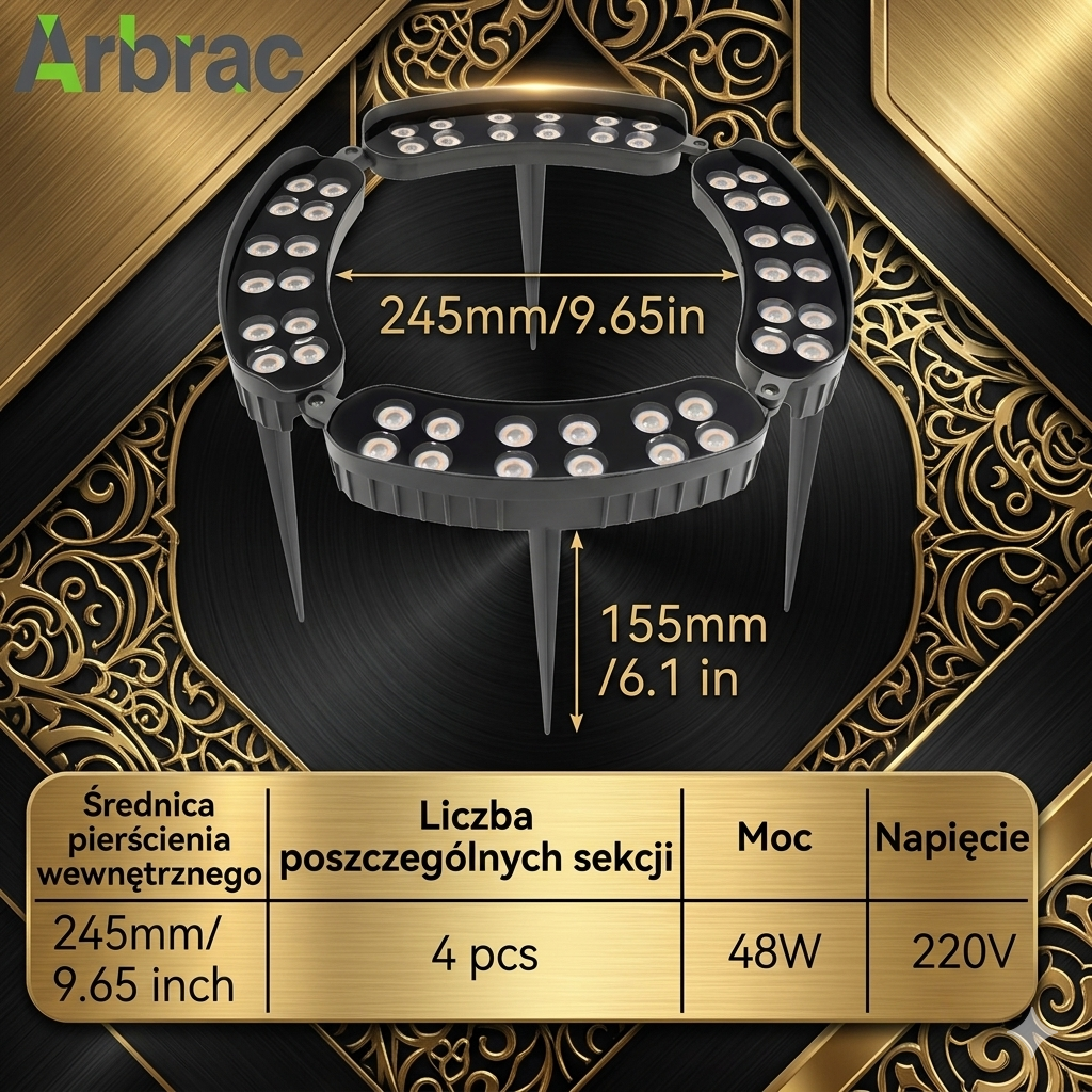 Lampa Ogrodowa LED do Drzew – IP65, 12W, Ciepła/RGB, 220V | Wysyłka z Polski 🇵🇱