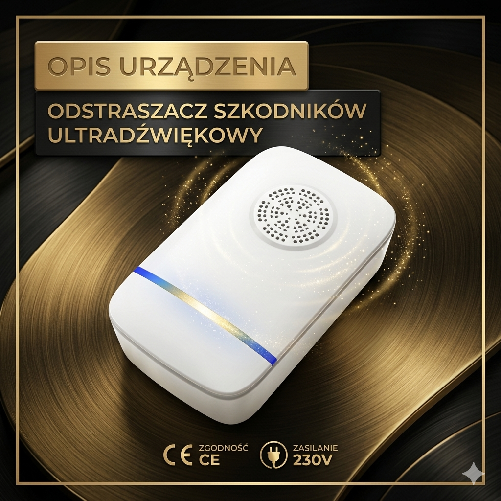 Ultradźwiękowy Odstraszacz Szkodników – Myszy, Komary, Karaluchy