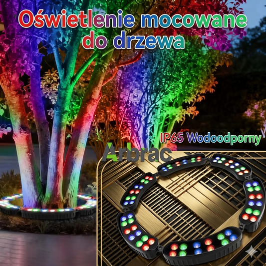 Lampa Ogrodowa LED do Drzew – IP65, 12W, Ciepła/RGB, 220V | Wysyłka z Polski 🇵🇱