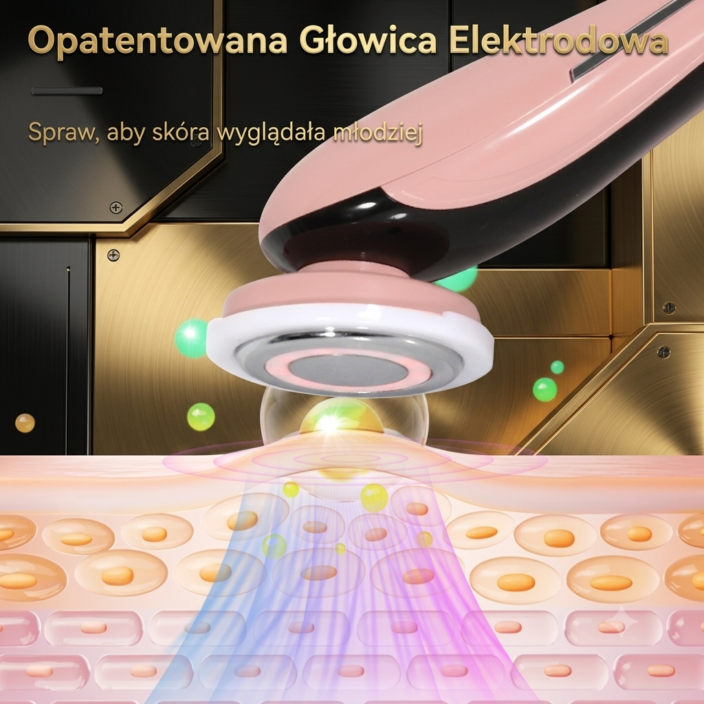 Urządzenie Kosmetyczne 7w1 z Mikroprądem – Lifting Twarzy, EMS, RF, LED | LUT-062