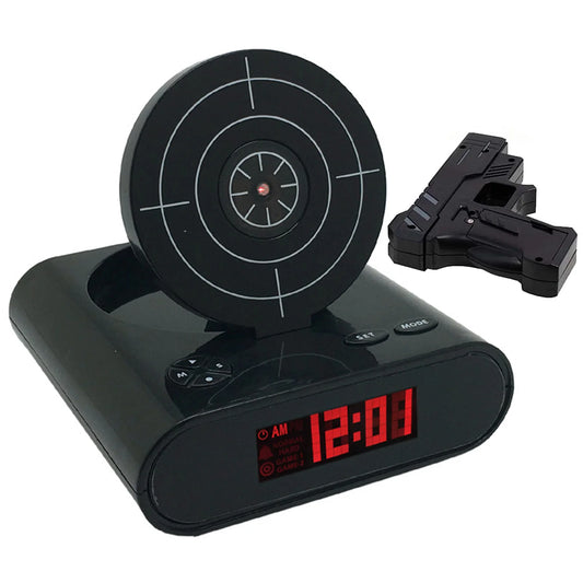 Budzik Pistolet – Cyfrowy Budzik LED z Funkcją Drzemki