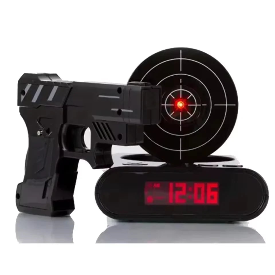 Budzik Pistolet – Cyfrowy Budzik LED z Funkcją Drzemki