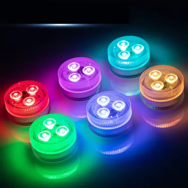 Podwodne Lampki LED RGB IP68 z Pilotem – 16 Kolorów, Basen, Akwarium, Impreza | NEWBIRTH HD062