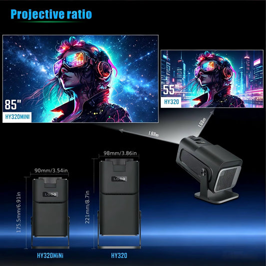Projektor Smart 4K WiFi 6 z Android TV – Kino Domowe w jakości Full HD
