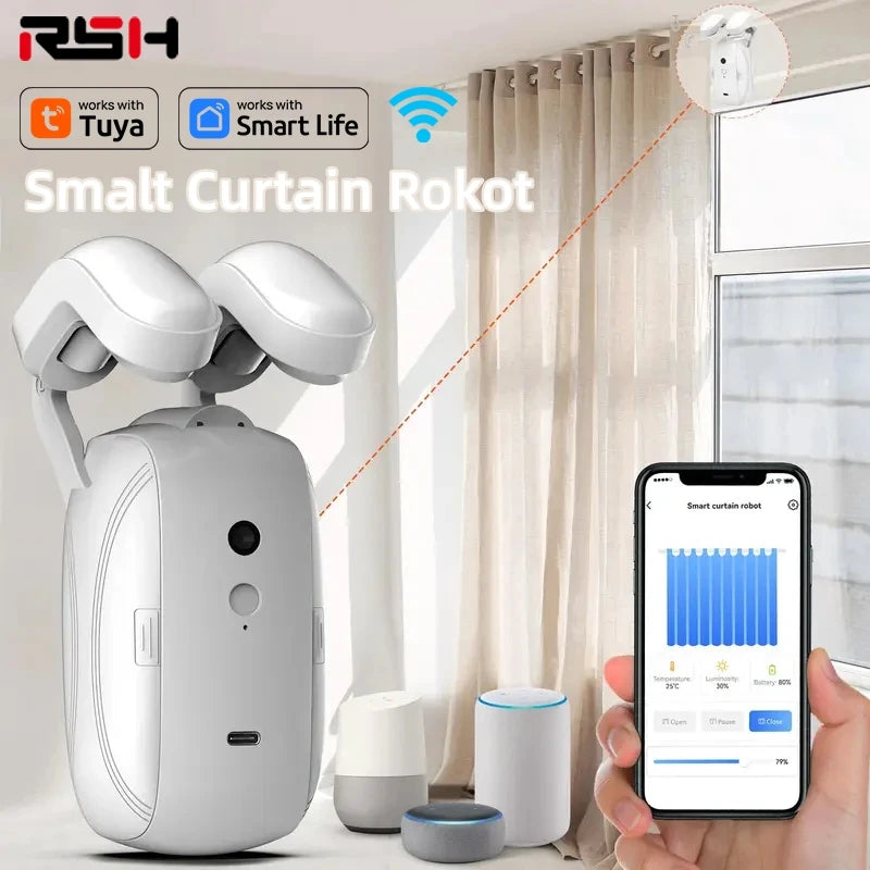 Robot do zasłon Smart Curtain – Tuya WiFi/BT, Alexa, Google Home