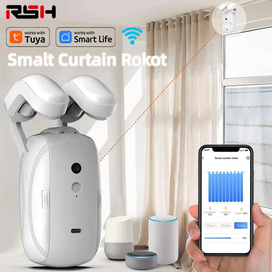 Robot do zasłon Smart Curtain – Tuya WiFi/BT, Alexa, Google Home