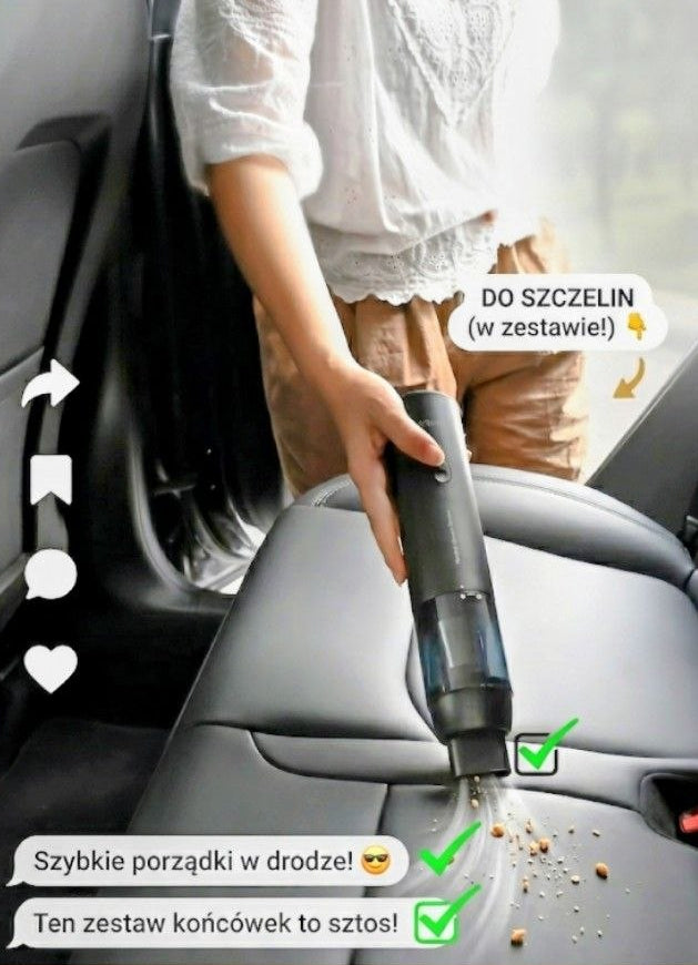 GadgetFlow™ NanoVac – Kieszonkowy Odkurzacz 3w1 (Odkurzacz, Dmuchawa, Pompka)